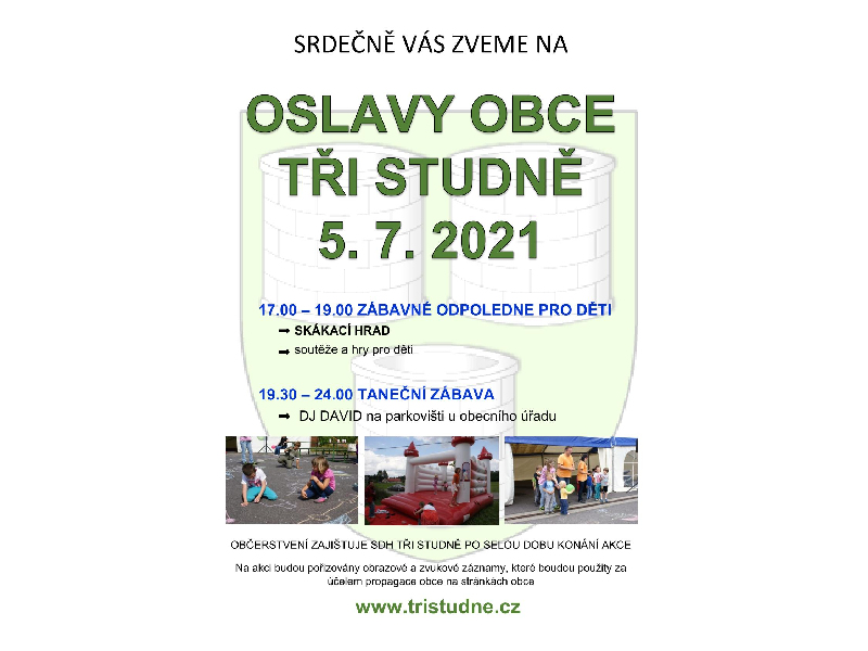 Oslavy obce Tři Studně 5. 7. 2021